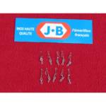 10 attaches agraffe inox j-b num2-made in france