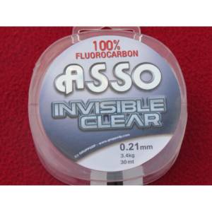 asso fluorocarbon pur invisible clear 0.21mm