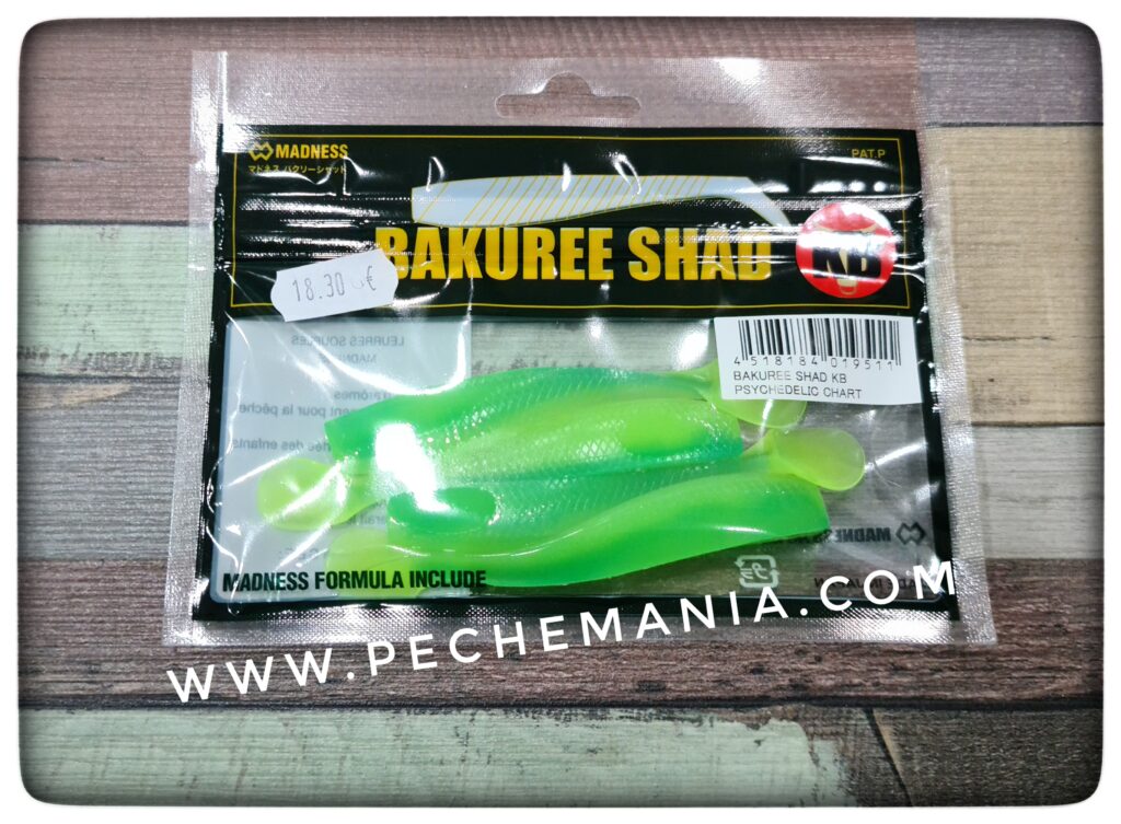 Leurre Souple Madness Bakuree Shad 110 - 11 Cm, 12.6 G, Couleur Pink Chart - Pêche Sportive