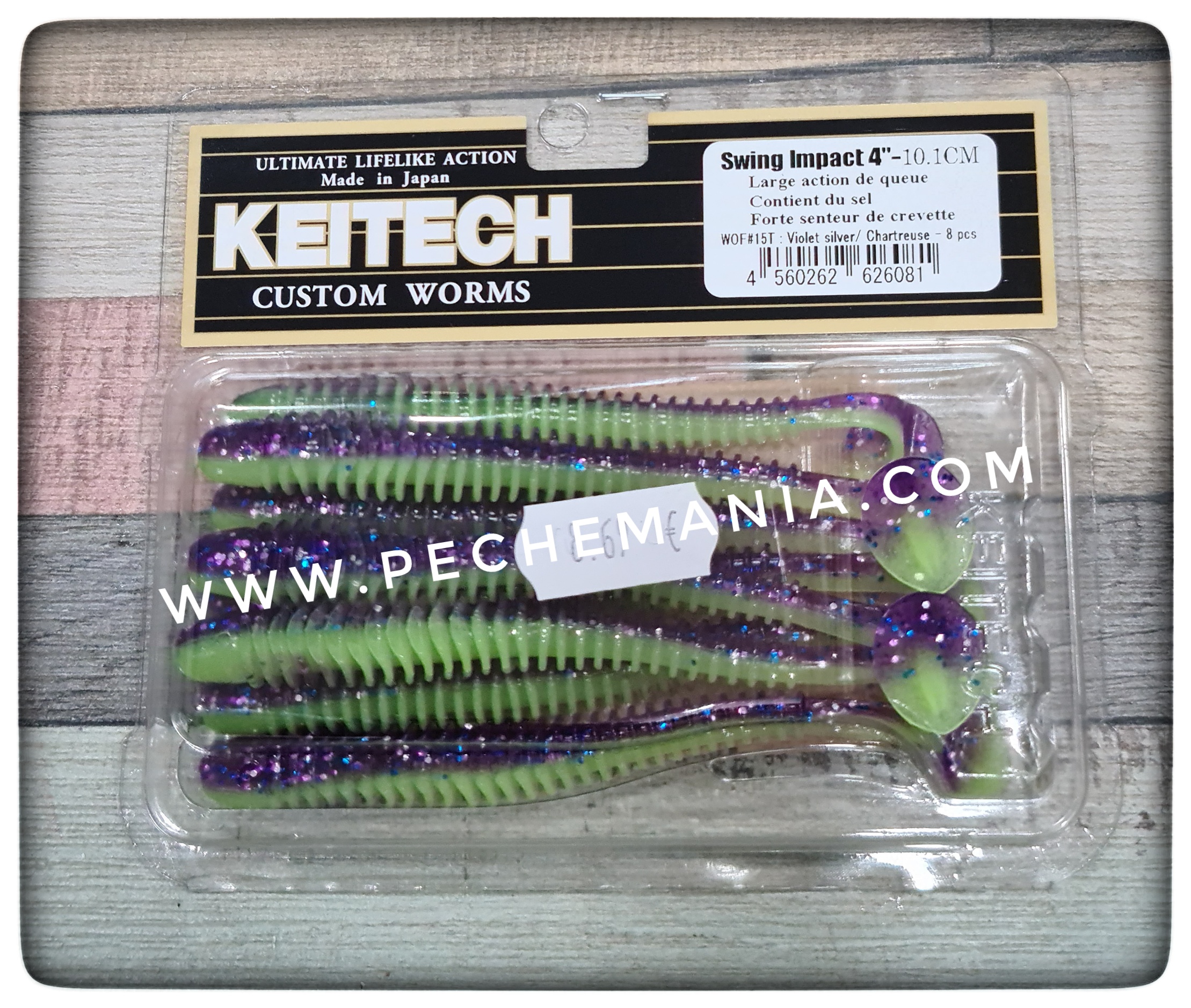 Leurres Souples Keitech Swing Impact Slim 5 Cm - Lot De 12 - Couleur Ayu - Pour Pêche Du Bar, Lançons