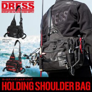 DRESS HOLDING SHOULDER BAG (black/red)